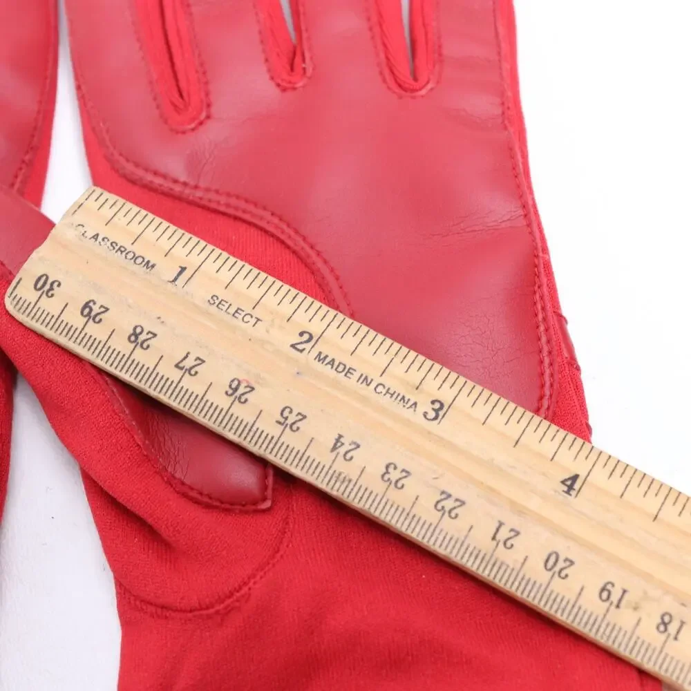 I Shalom Gloves Women One Size Red Nylon Blend Stretch Wrist Driving